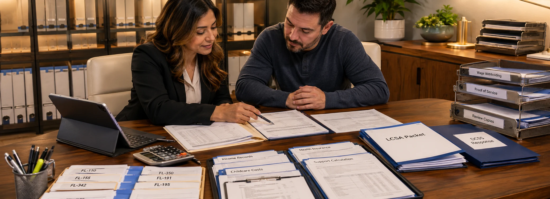 Child support forms, family law orders, income paperwork, and paralegal document support from Court Documents