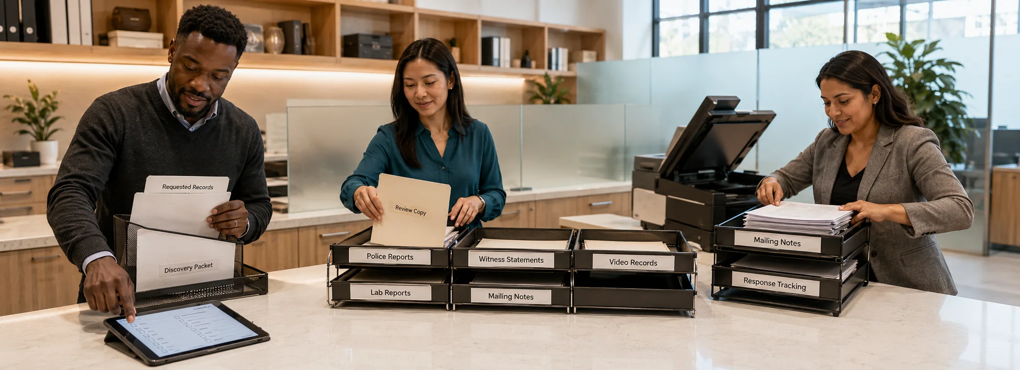 Criminal discovery request forms, evidence packet organization, court paperwork, and paralegal document support from Court Documents