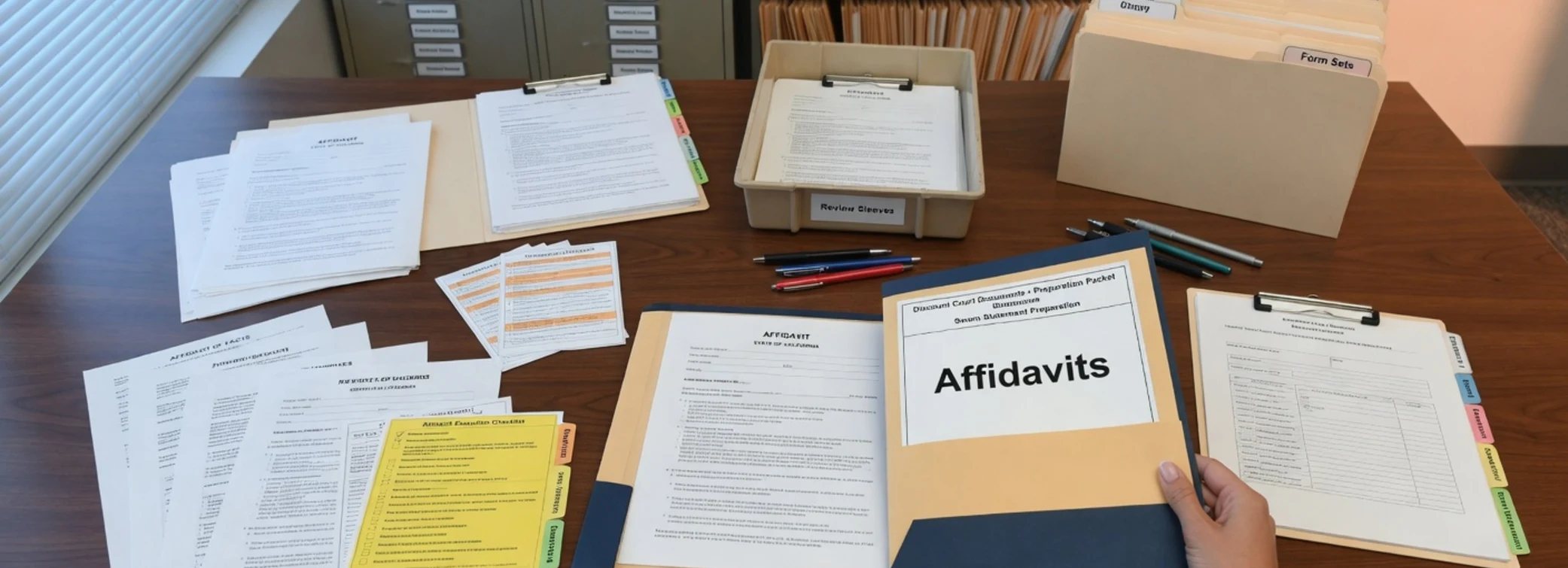 Affidavits legal document preparation, court forms, filing packets, and paralegal document support from Court Documents