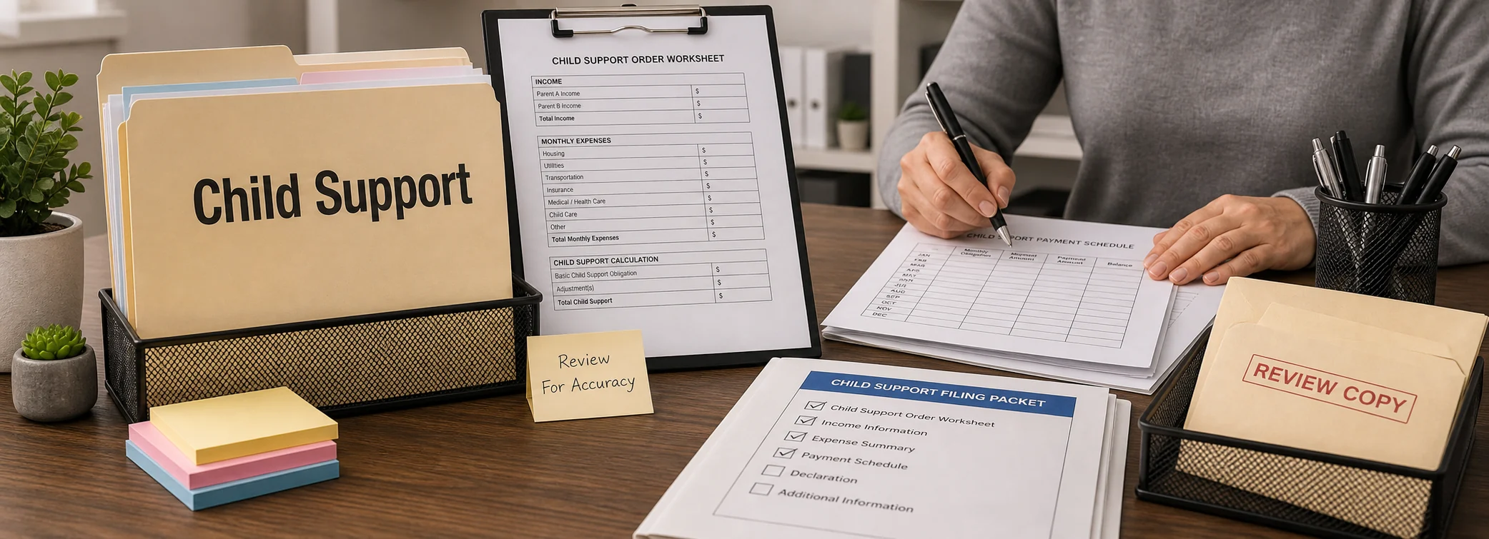 Child support legal document preparation, court forms, filing packets, and paralegal document support from Court Documents