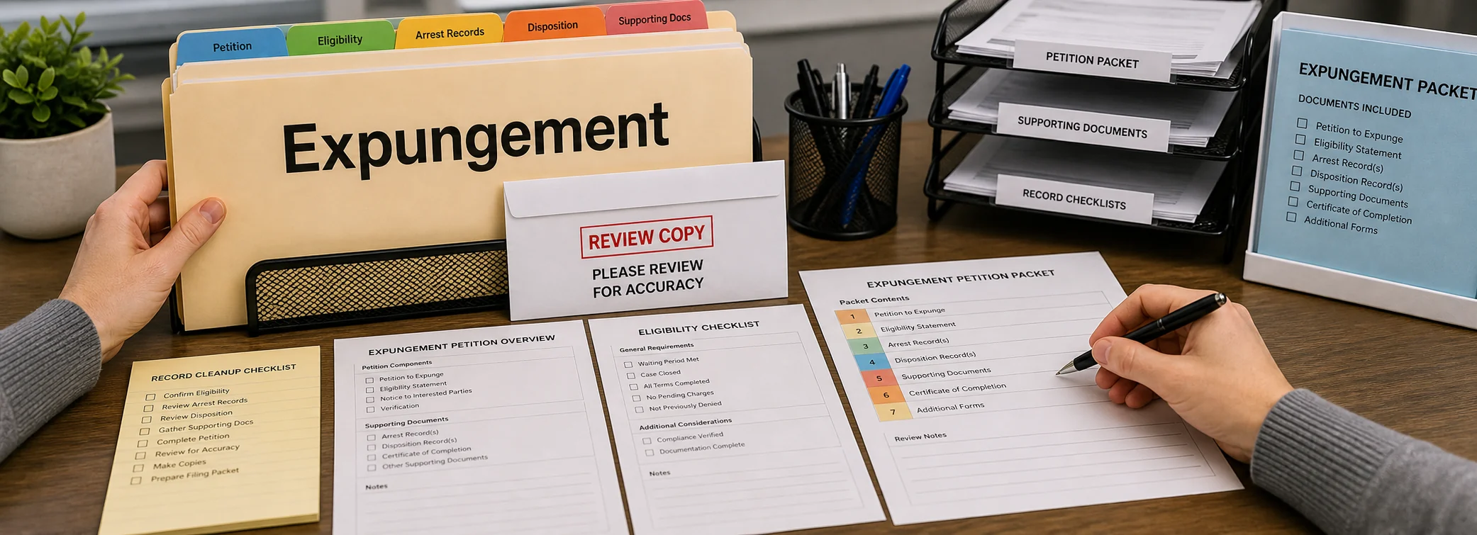 Expungement legal document preparation, court forms, filing packets, and paralegal document support from Court Documents