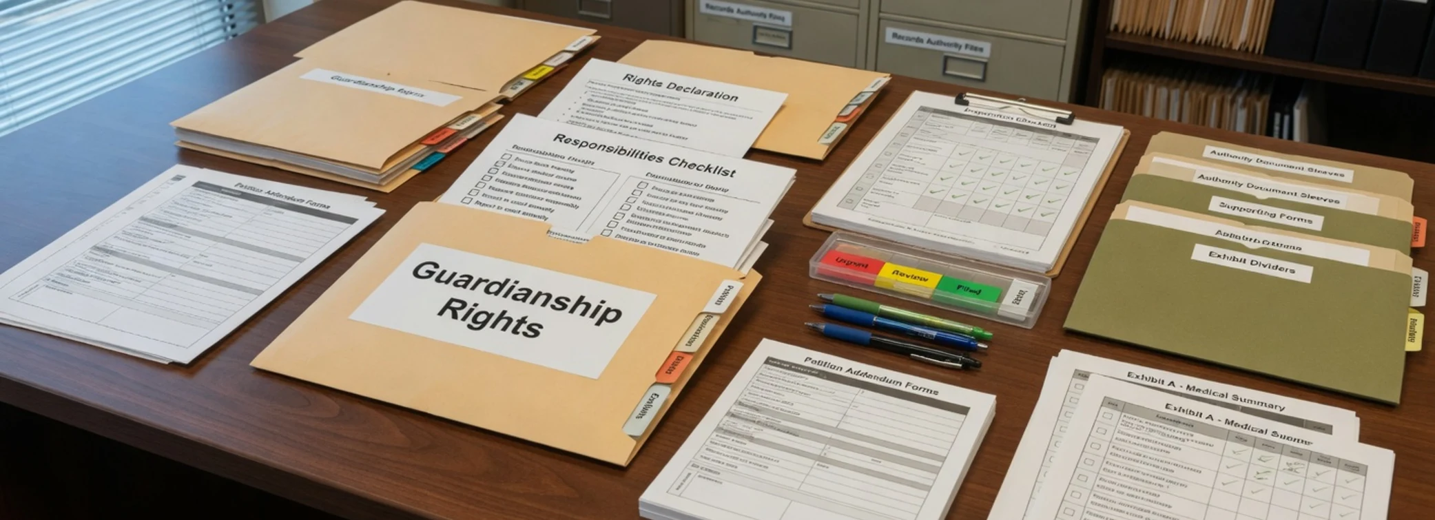 Guardianship rights legal document preparation, court forms, filing packets, and paralegal document support from Court Documents
