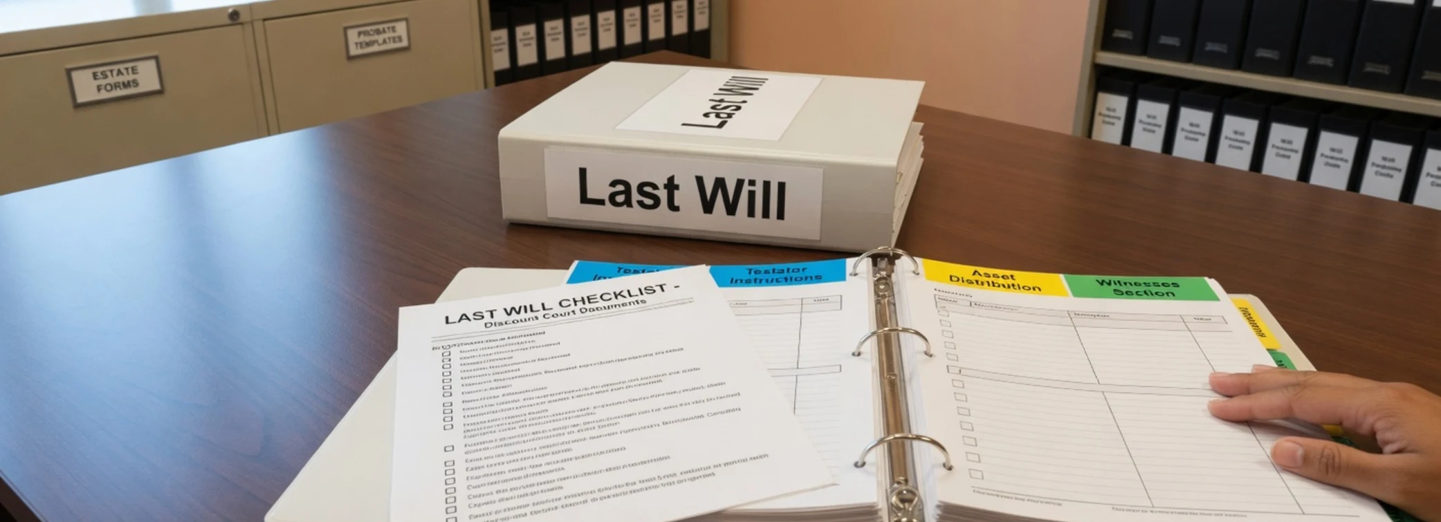 Last will and testament legal document preparation, court forms, filing packets, and paralegal document support from Court Documents