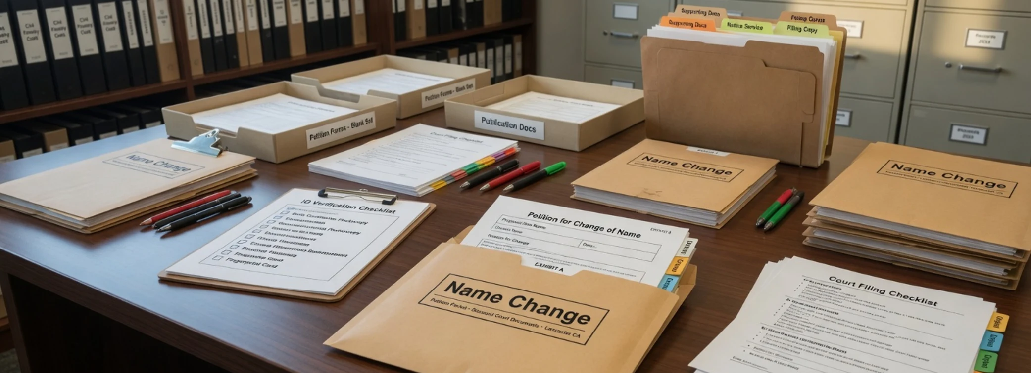 Name change legal document preparation, court forms, filing packets, and paralegal document support from Court Documents