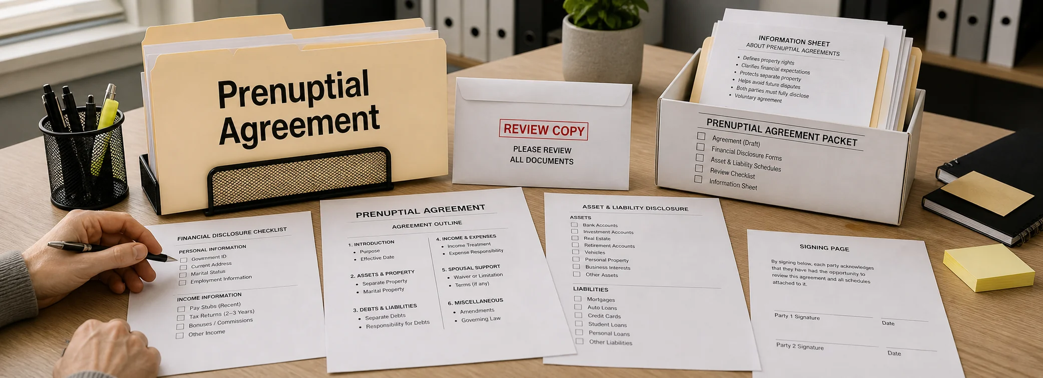 Prenuptial agreements legal document preparation, court forms, filing packets, and paralegal document support from Court Documents