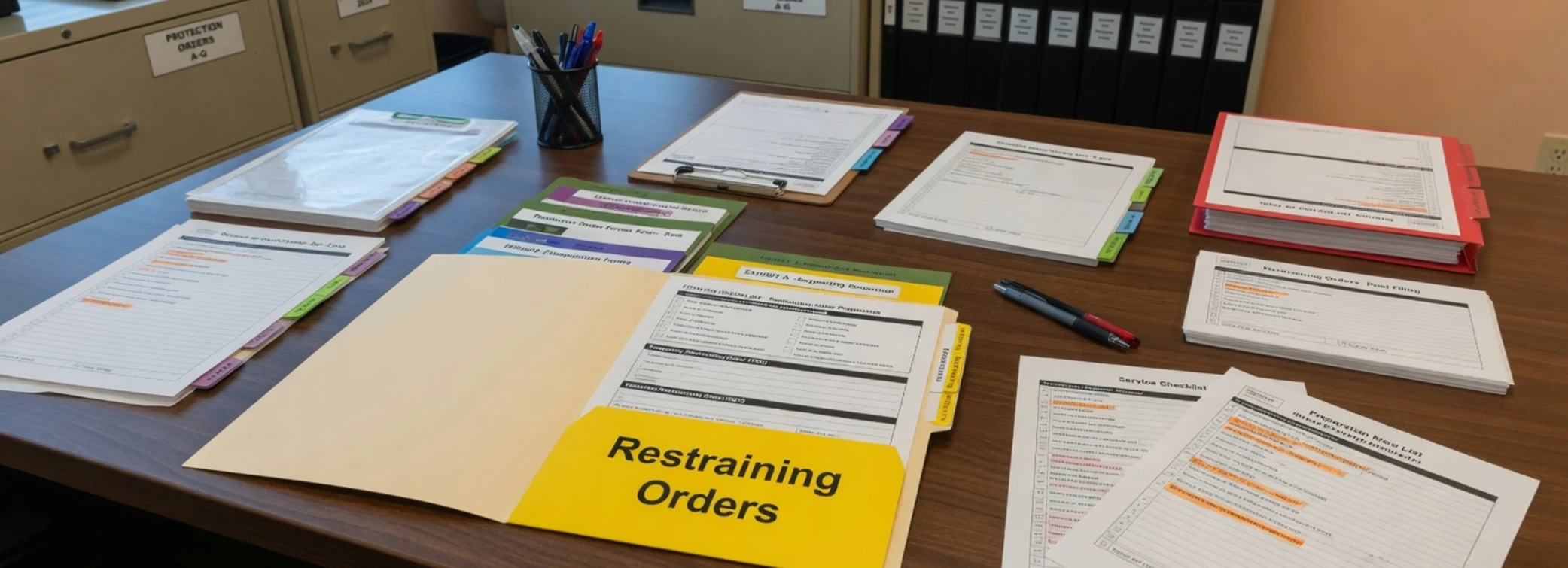 Restraining orders legal document preparation, court forms, filing packets, and paralegal document support from Court Documents