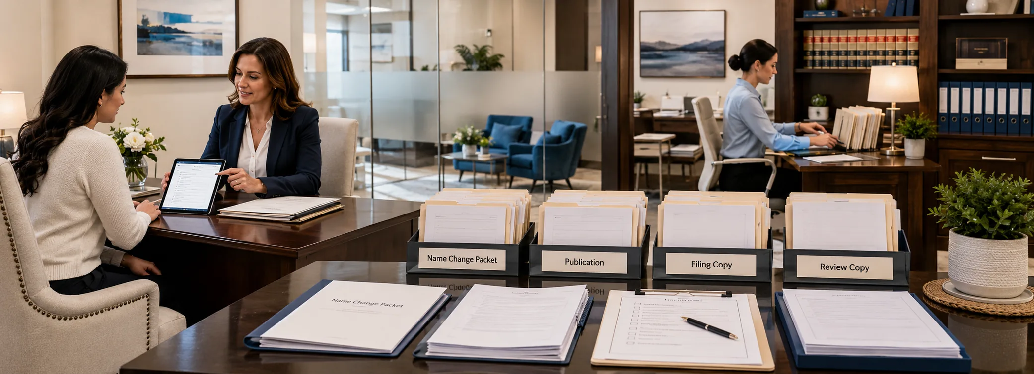 Name change document preparation, court petition forms, filing packets, and paralegal document support from Court Documents